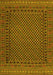 Machine Washable Southwestern Yellow Country Rug, wshtr2296yw