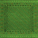 Serging Thickness of Southwestern Green Country Rug, tr2296grn