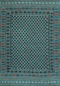 Southwestern Light Blue Country Rug, tr2296lblu