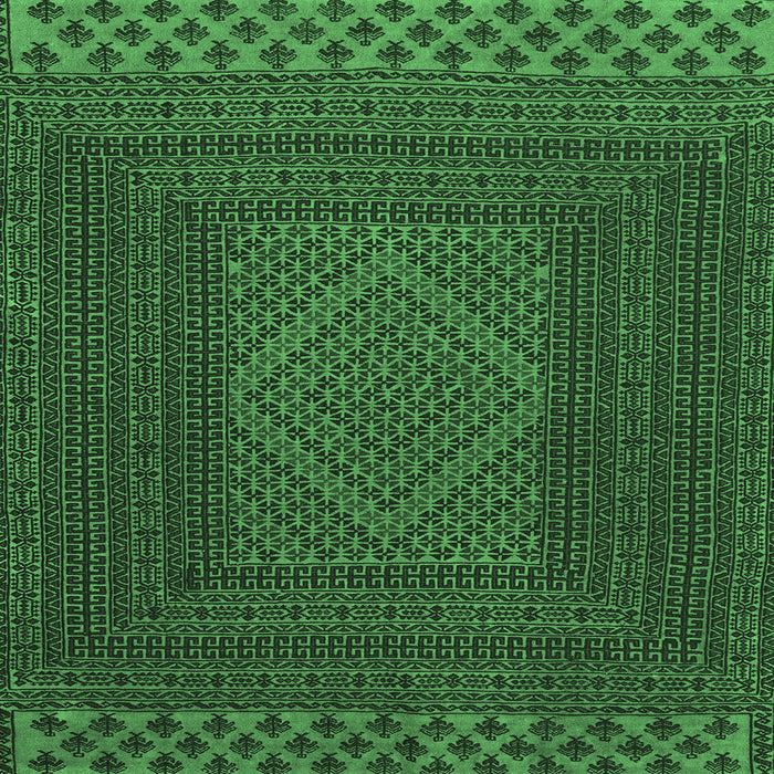 Square Persian Emerald Green Traditional Rug, tr2297emgrn
