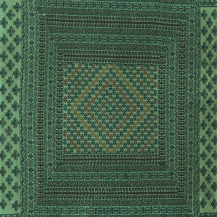 Square Persian Turquoise Traditional Rug, tr2297turq