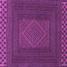 Square Machine Washable Persian Purple Traditional Area Rugs, wshtr2297pur