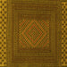 Square Persian Yellow Traditional Rug, tr2297yw