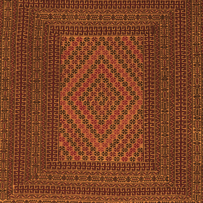 Serging Thickness of Machine Washable Persian Orange Traditional Area Rugs, wshtr2297org