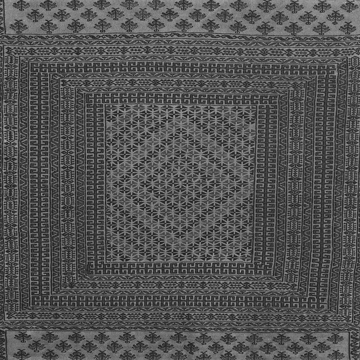 Round Machine Washable Persian Gray Traditional Rug, wshtr2297gry