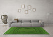 Machine Washable Persian Green Traditional Area Rugs in a Living Room,, wshtr2297grn