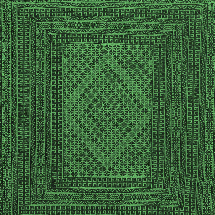 Machine Washable Persian Emerald Green Traditional Area Rugs, wshtr2297emgrn