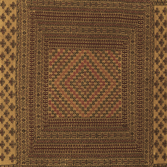 Square Machine Washable Persian Brown Traditional Rug, wshtr2297brn