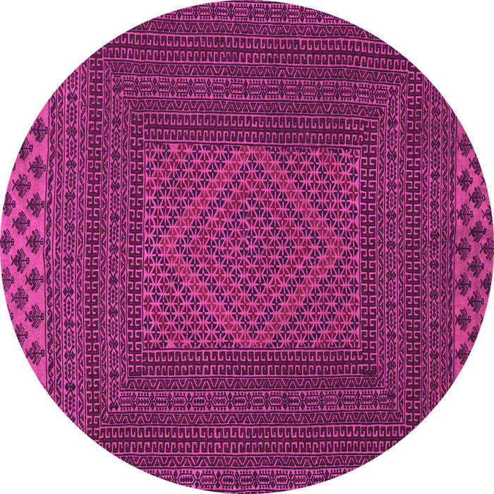 Round Persian Pink Traditional Rug, tr2297pnk