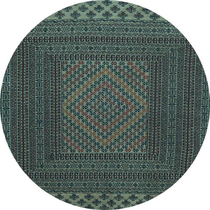 Round Persian Light Blue Traditional Rug, tr2297lblu