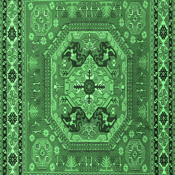 Machine Washable Persian Emerald Green Traditional Area Rugs, wshtr2298emgrn