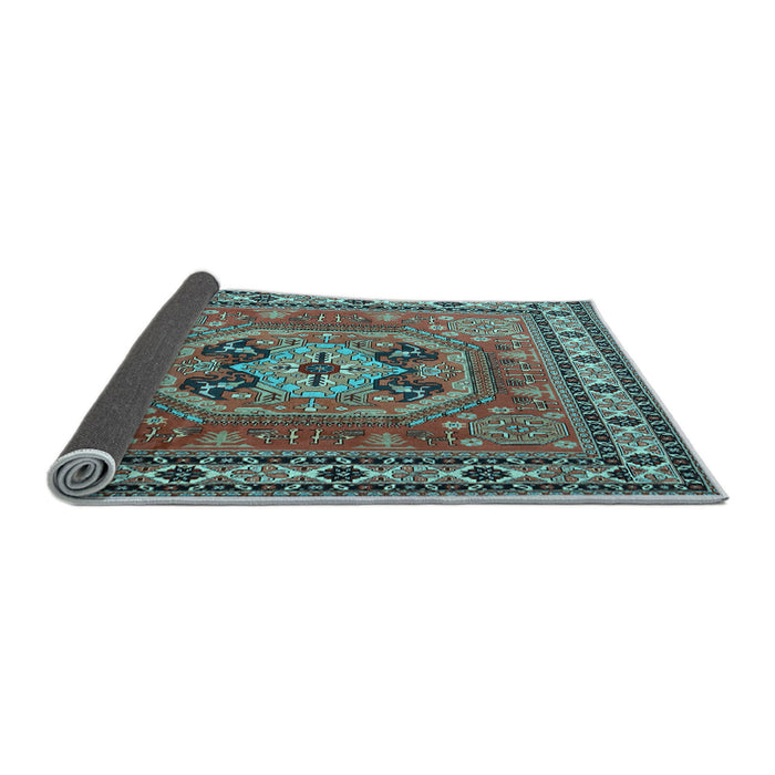 Sideview of Persian Light Blue Traditional Rug, tr2298lblu
