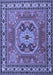 Machine Washable Persian Blue Traditional Rug, wshtr2298blu