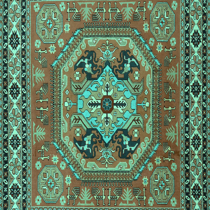 Machine Washable Persian Turquoise Traditional Area Rugs, wshtr2298turq