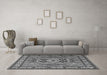 Machine Washable Persian Gray Traditional Rug in a Living Room,, wshtr2298gry