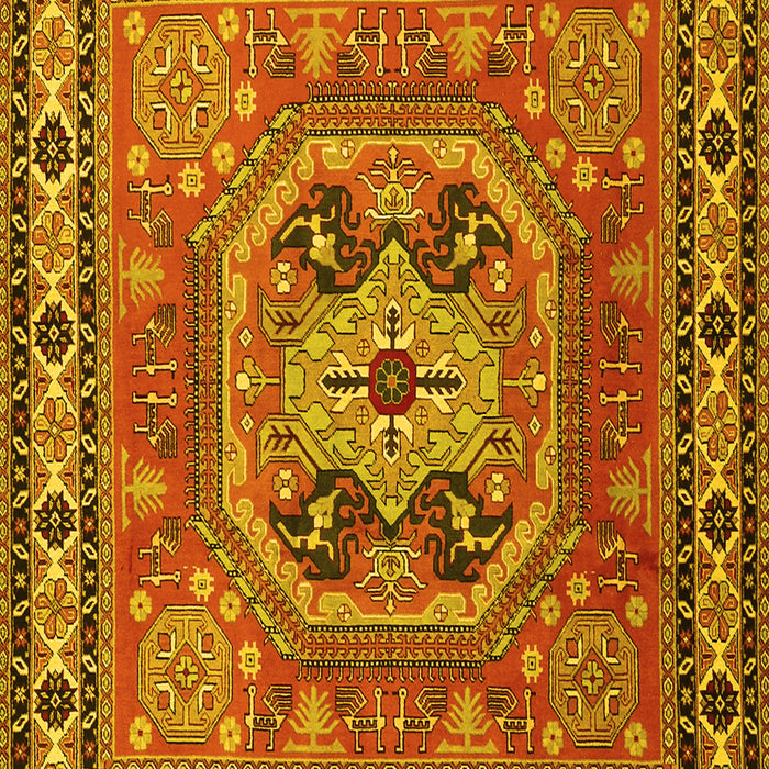 Machine Washable Persian Yellow Traditional Rug, wshtr2298yw