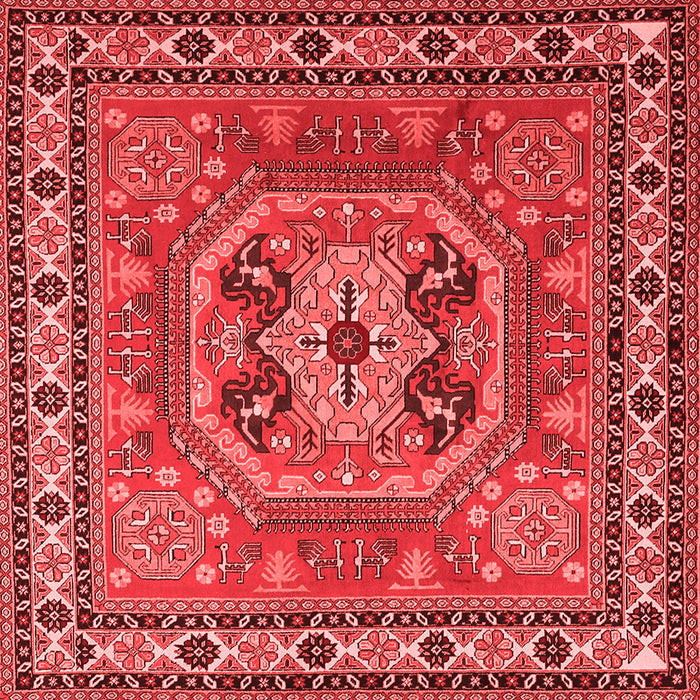 Machine Washable Persian Red Traditional Rug, wshtr2298red