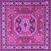 Square Persian Purple Traditional Rug, tr2298pur