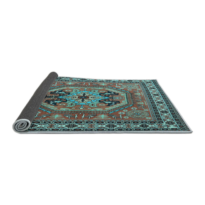 Sideview of Persian Light Blue Traditional Rug, tr2299lblu