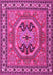 Machine Washable Persian Pink Traditional Rug, wshtr2299pnk