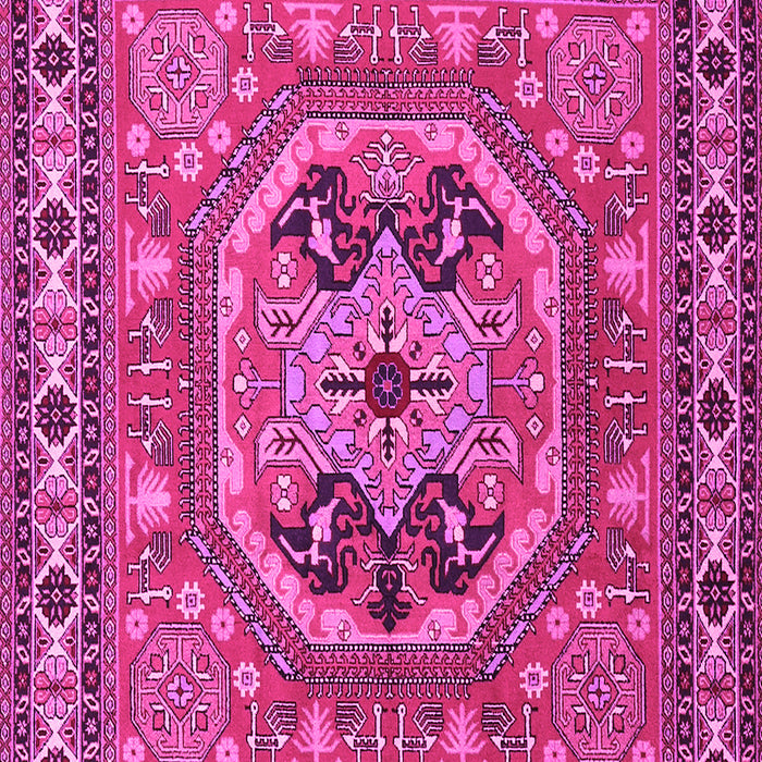 Machine Washable Persian Pink Traditional Rug, wshtr2299pnk