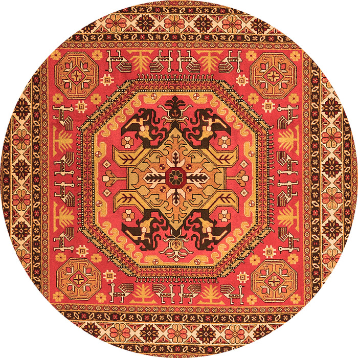 Square Persian Orange Traditional Rug, tr2299org