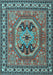 Machine Washable Persian Light Blue Traditional Rug, wshtr2299lblu