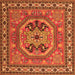 Serging Thickness of Persian Orange Traditional Rug, tr2299org