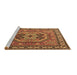 Sideview of Machine Washable Persian Brown Traditional Rug, wshtr2299brn