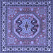 Square Persian Blue Traditional Rug, tr2299blu