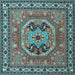 Square Persian Light Blue Traditional Rug, tr2299lblu