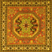 Square Persian Yellow Traditional Rug, tr2299yw