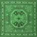 Square Persian Emerald Green Traditional Rug, tr2299emgrn