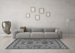 Machine Washable Persian Gray Traditional Rug in a Living Room,, wshtr2299gry