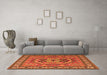 Machine Washable Persian Orange Traditional Area Rugs in a Living Room, wshtr2299org