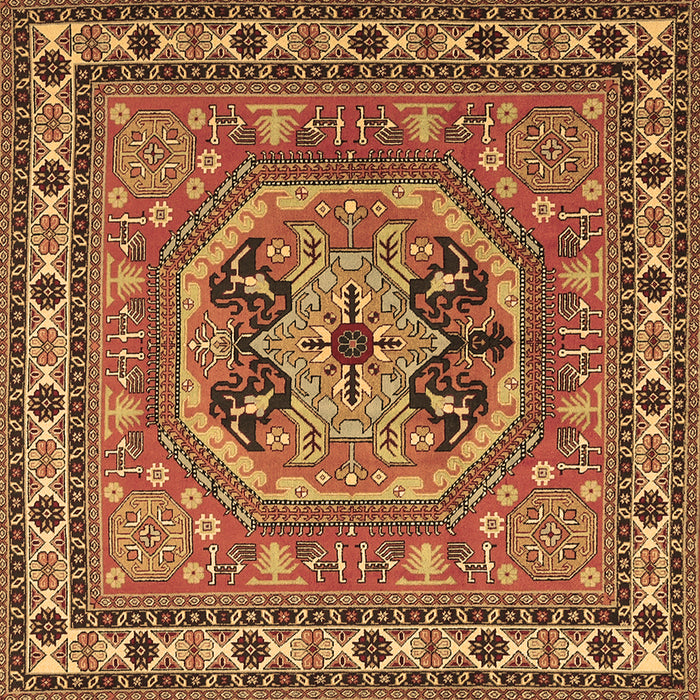 Square Machine Washable Persian Brown Traditional Rug, wshtr2299brn