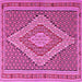 Square Southwestern Pink Country Rug, tr229pnk