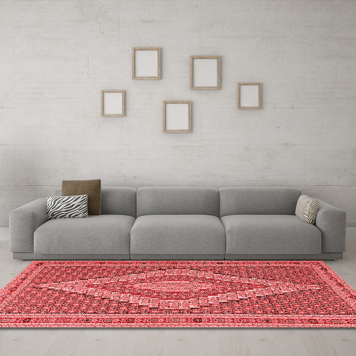 Country Red Washable Rugs