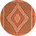 Machine Washable Southwestern Orange Country Area Rugs, wshtr229org