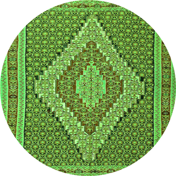Square Southwestern Green Country Rug, tr229grn