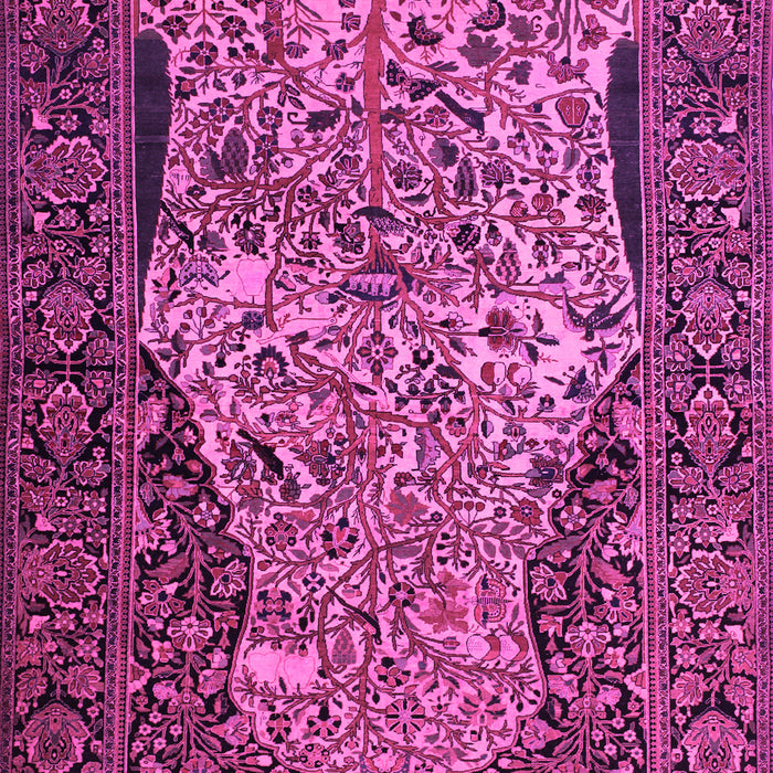 Machine Washable Persian Pink Traditional Rug, wshtr22pnk