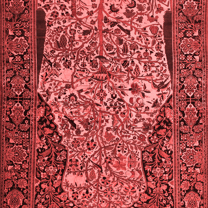 Machine Washable Persian Red Traditional Rug, wshtr22red