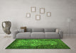 Machine Washable Persian Green Traditional Area Rugs in a Living Room,, wshtr22grn