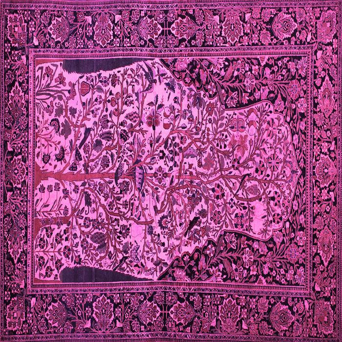 Square Persian Pink Traditional Rug, tr22pnk