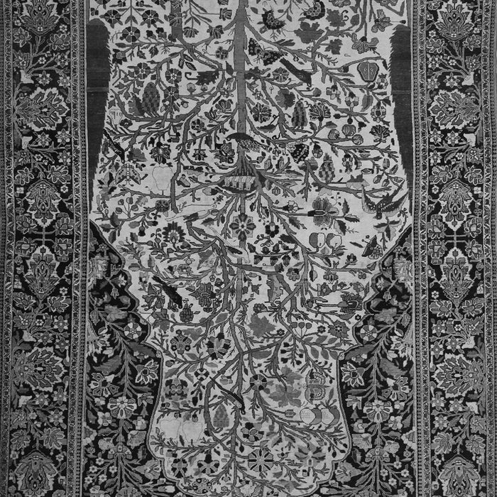 Serging Thickness of Machine Washable Persian Gray Traditional Rug, wshtr22gry