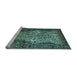 Sideview of Machine Washable Persian Light Blue Traditional Rug, wshtr22lblu