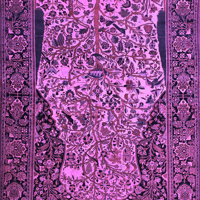 Machine Washable Persian Purple Traditional Area Rugs, wshtr22pur