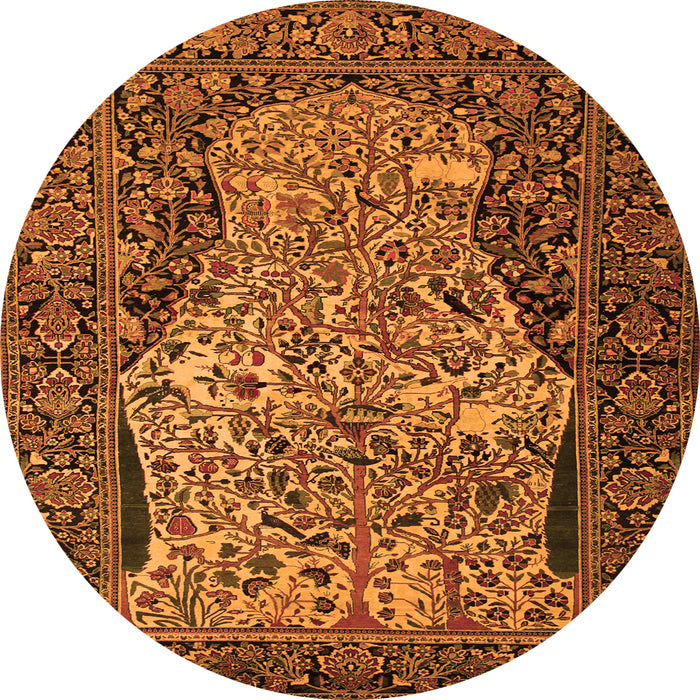 Square Persian Orange Traditional Rug, tr22org