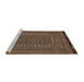 Sideview of Machine Washable Traditional Bakers Brown Rug, wshtr2300