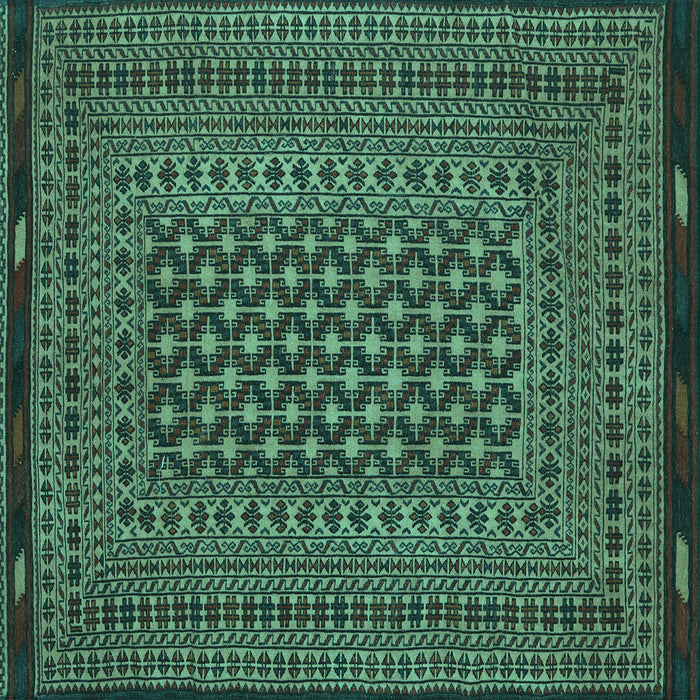 Square Southwestern Turquoise Country Rug, tr2300turq